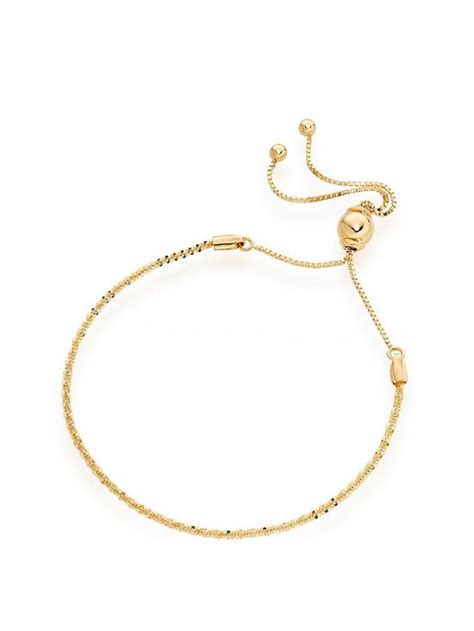 beaverbrooks gold slider bracelet.